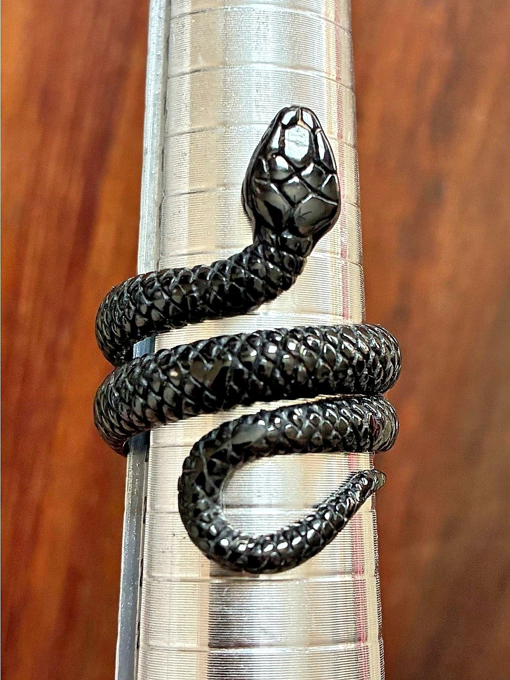 Black Snake Ring Size 9 Reptile